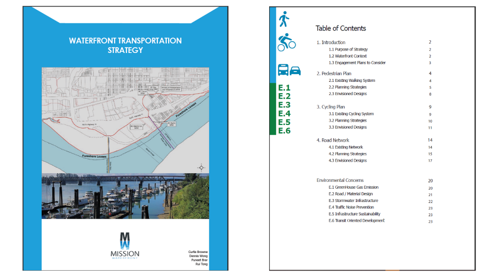 Transportation Strategy Frontpage & Contents